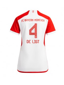 Bayern Munich Matthijs de Ligt #4 Heimtrikot für Frauen 2023-24 Kurzarm